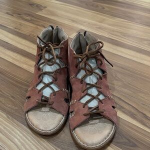 Born Women's Lace-Up Open-Toe Sandals in Rust